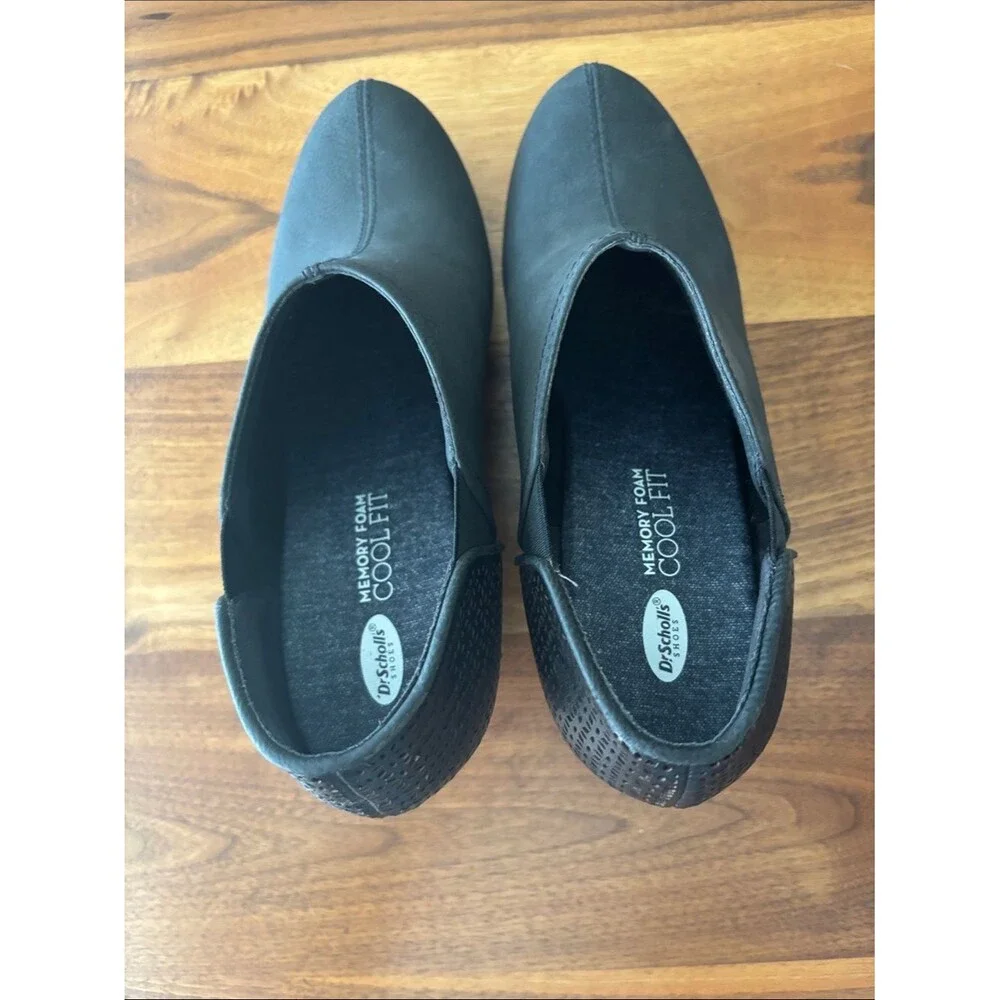Dr Scholl’s Black Charcoal Harlow Wedge Booties Size 10